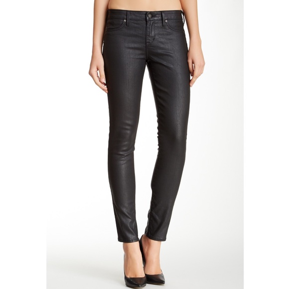 coated skinny black jeans